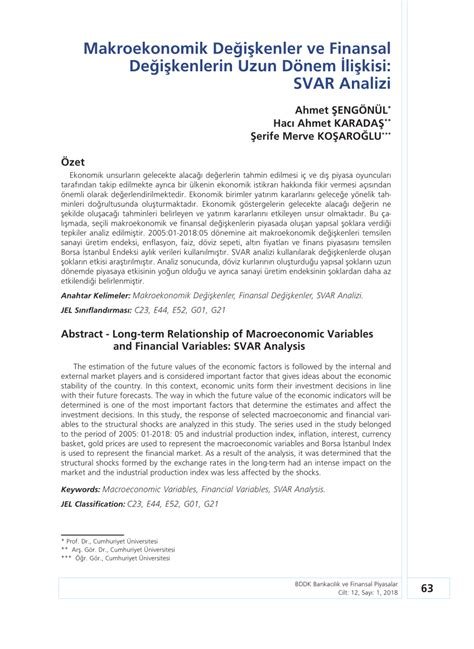 Finansal Piyasalardaki Risk Yönetimi: Makroekonomik Değişkenlerin Analizi ve Portföy Stratejilerine Etkisi.